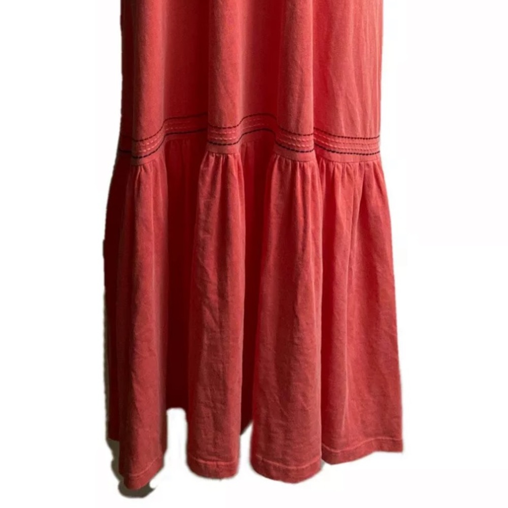 SUNDRY - Anthro Orange Embroidered MIDI Tank Dress Size 0 NWT - Picture 3 of 11